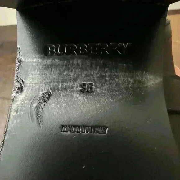Burberry - House  Check and Leather Ankle Boots - Picture 7 of 9